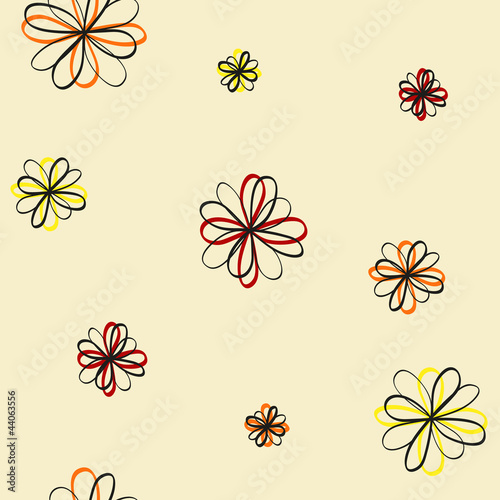 Flowers vector seamless pattern