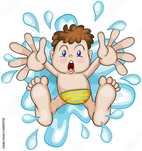 a boy in the water