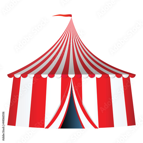 Circus tent with flag vector illustration