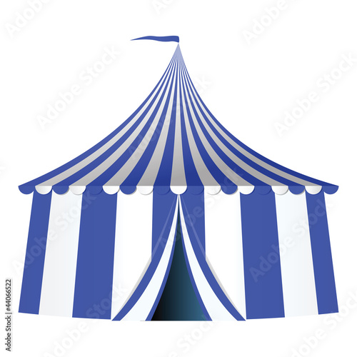 Circus tent with flag vector illustration