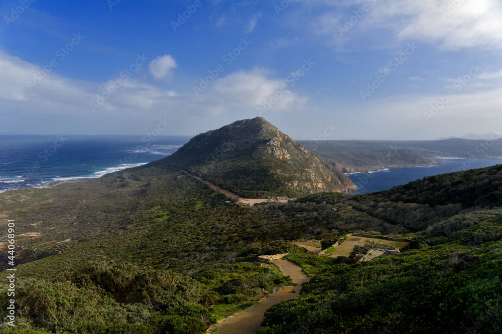 Beautiful view of Cape of Good hope and ocean, South Africa