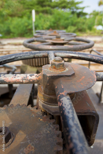 Old metal wheels