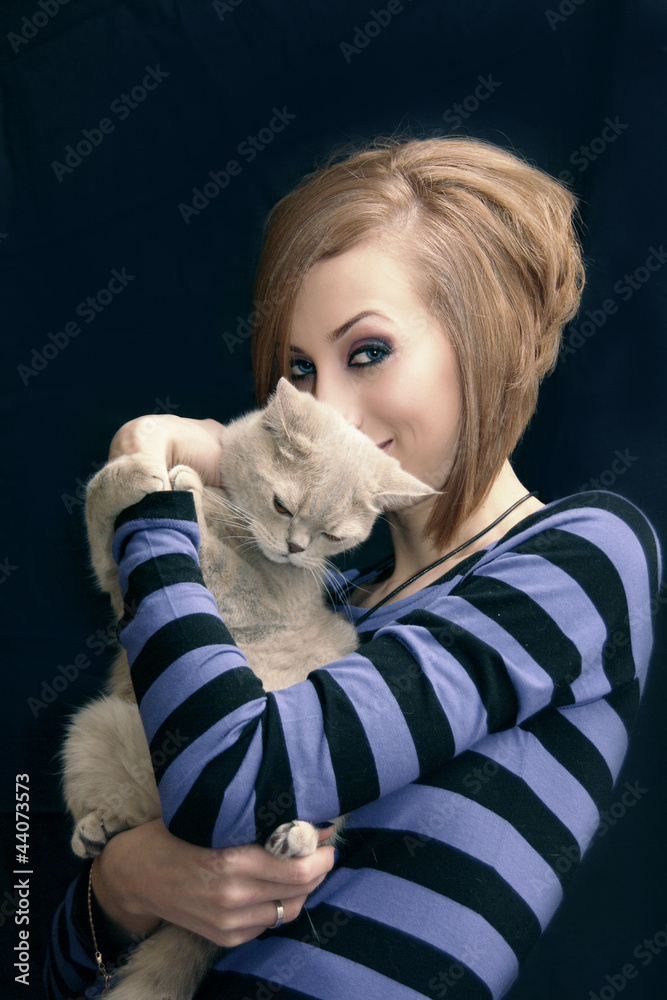 Cat and Girl Cat and Girl