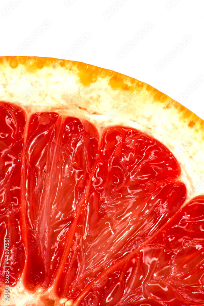 Red grapefruit close-up macro shot Red grapefruit close-up macro shot