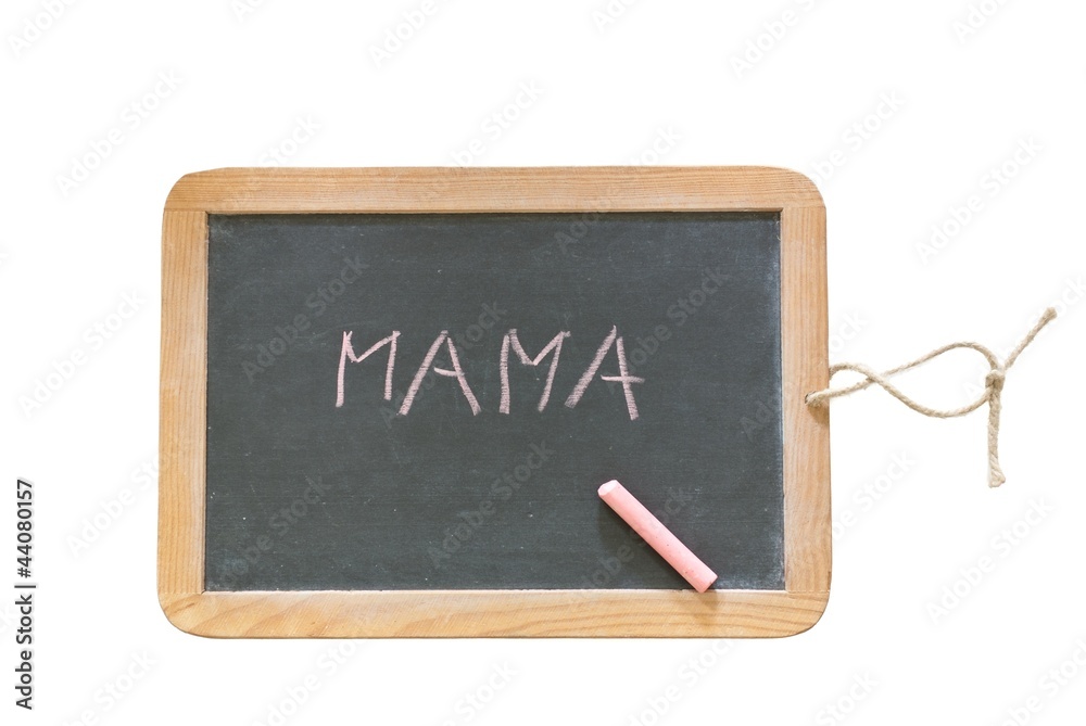 Schiefertafel mit Aufschrift 