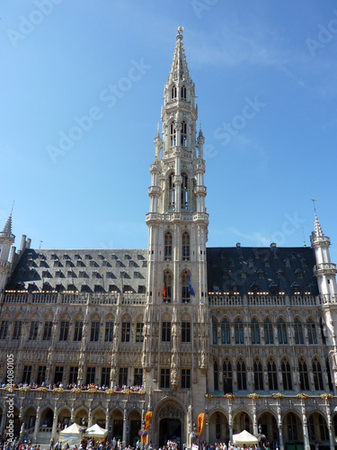 Gothic townhall on the Grand Place in Brussels