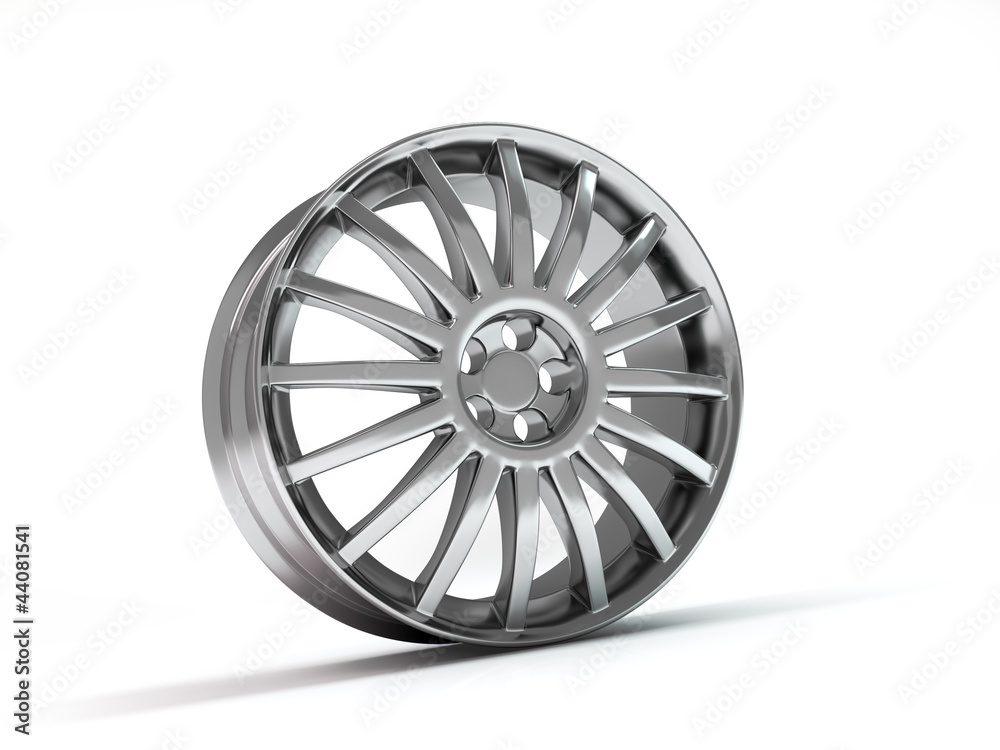 Car wheel  on white background.