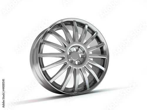 Car wheel  on white background.
