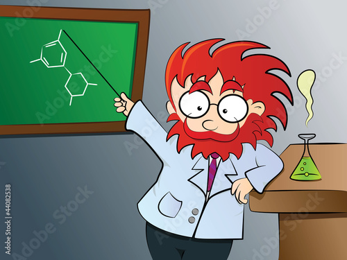Chemistry teacher in class