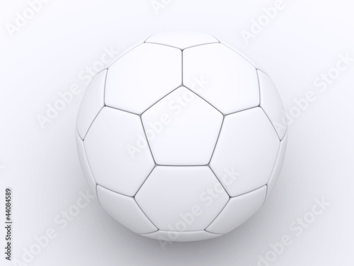 a 3d white soccer ball