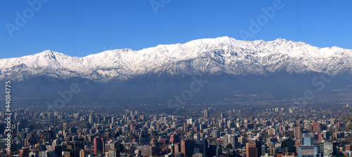 Panorama Santiago de Chile mit Anden photo