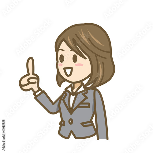 ビジネスウーマン　女性　表情　イラスト　ポイント