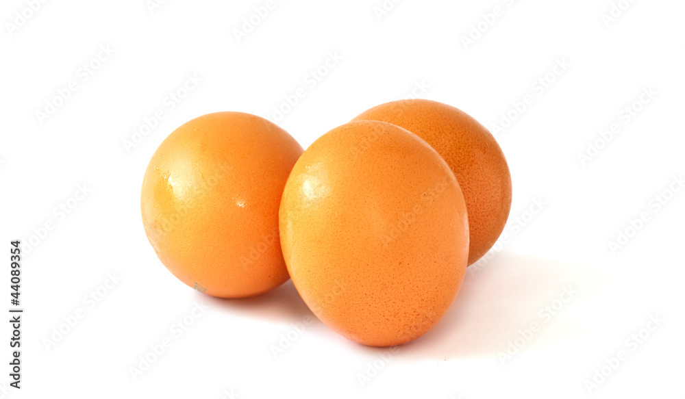 Fresh eggs isolated on white background Fresh eggs isolated on white background
