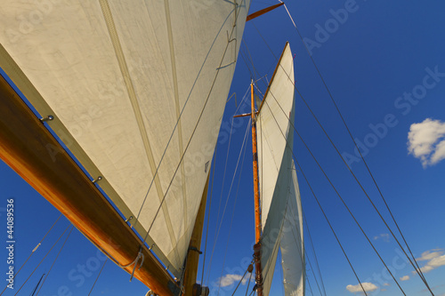 Views of the private sail yacht.