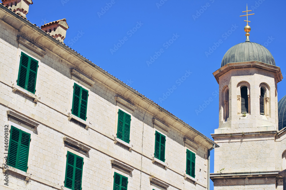 Church and building in Dubrovnik Church and building in Dubrovnik