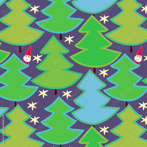 Christmas trees seamless pa...
