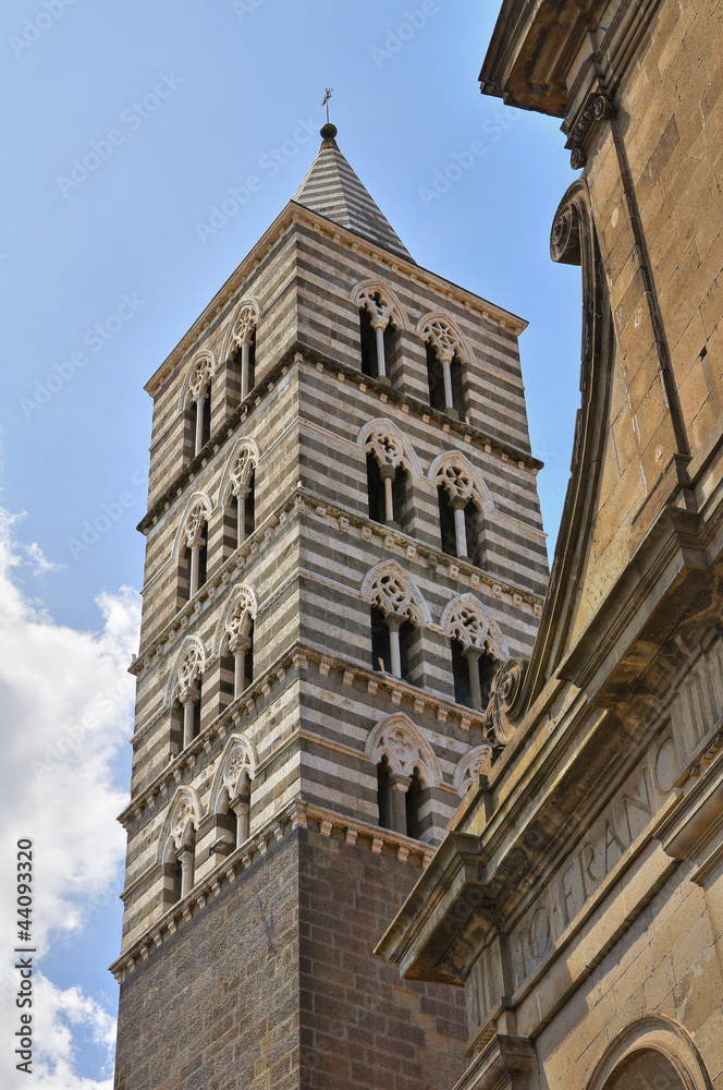 Belltower Cathedral of Viterbo. Lazio. Italy.