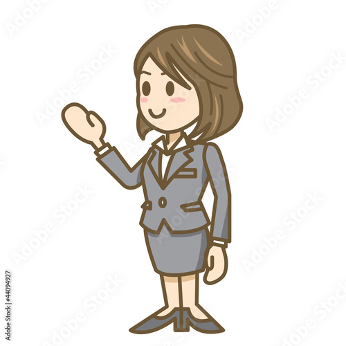 ビジネスウーマン　表情　全身　イラスト　紹介