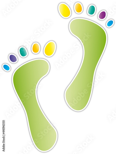 Gesunde Füsse, Fuss, Fussabdruck - eco - öko, ökologischer Fussabdruck, Klimawandel, Umweltschutz, Klimaschutz, Natur, naturverbunden, ökologie, barfuss laufen, zu Fuss, Spaziergang, Logo Podologe