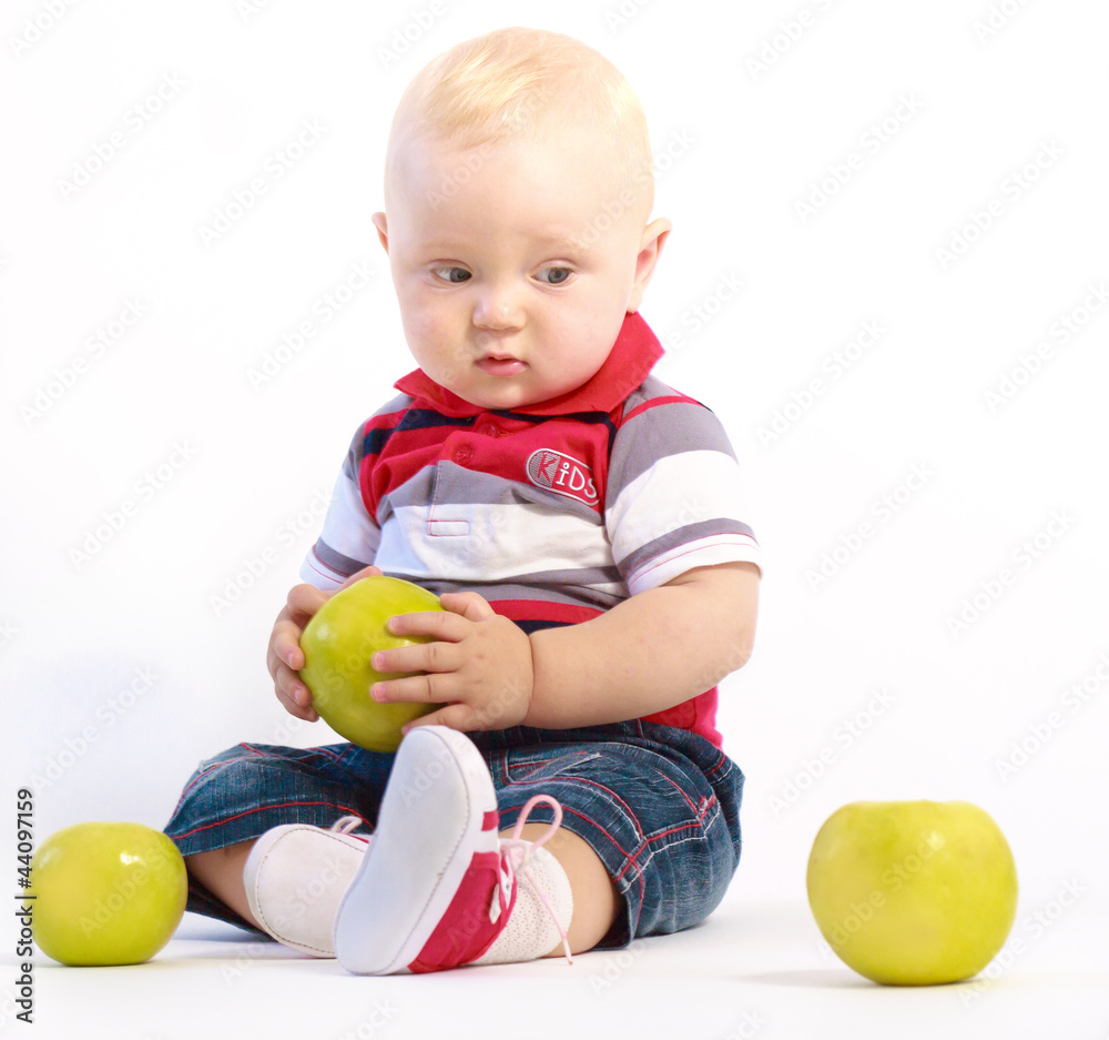 Fototapeta premium Child with apples