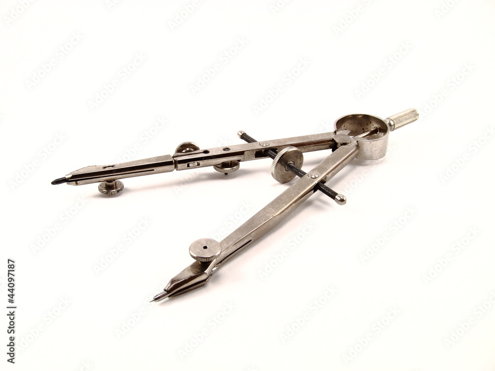 Antique Pewter Drafting Compass