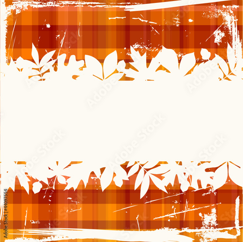 Retro Autumn Background Check Pattern Warm Colors