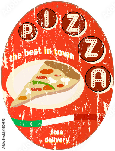 vintage pizza sign