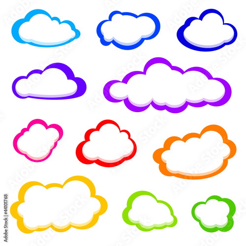 Wolken Set Bunt