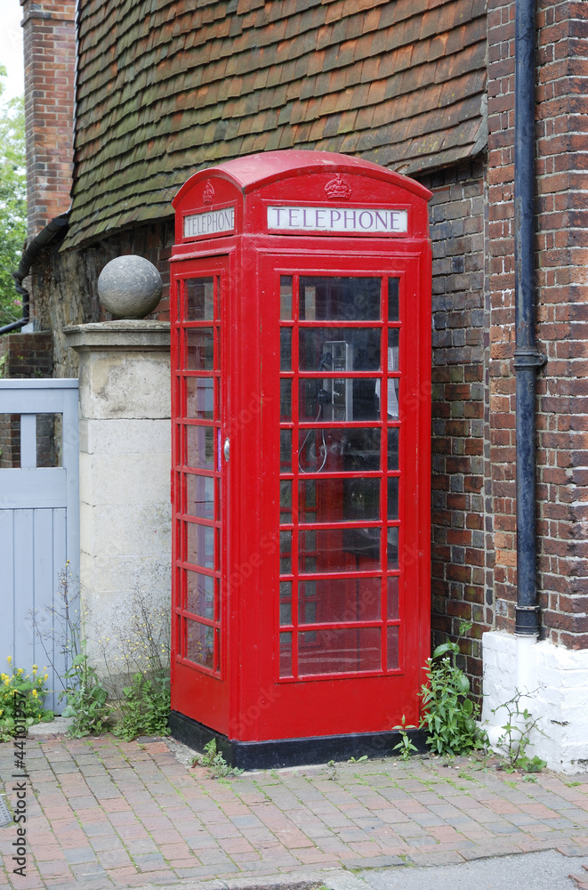 British red telephone box. Petworth. UK British red telephone box. Petworth. UK