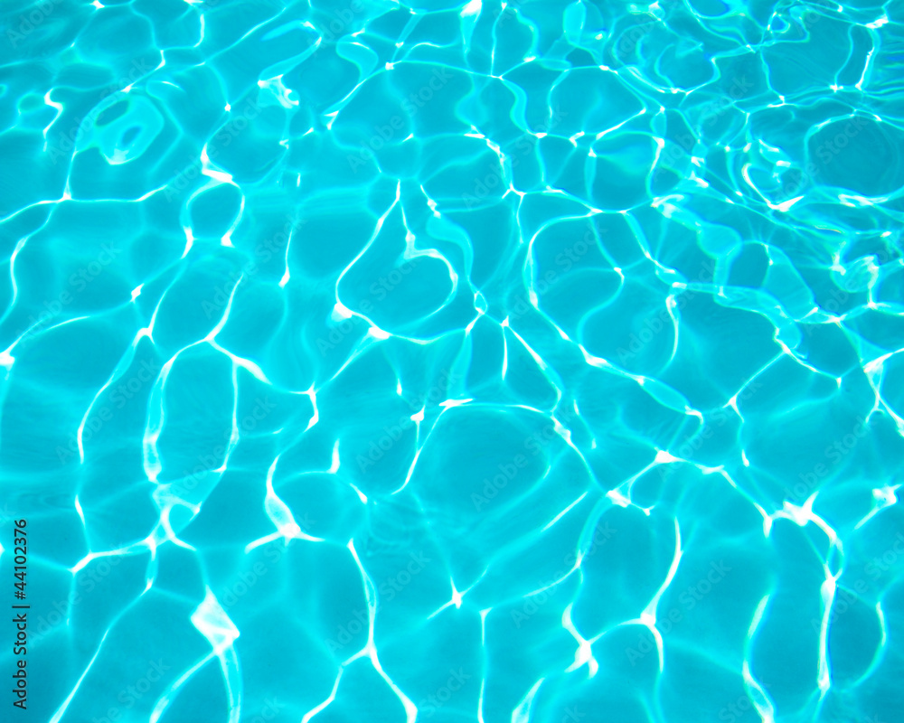 clear blue water in swimming pool - obrazy, fototapety, plakaty 