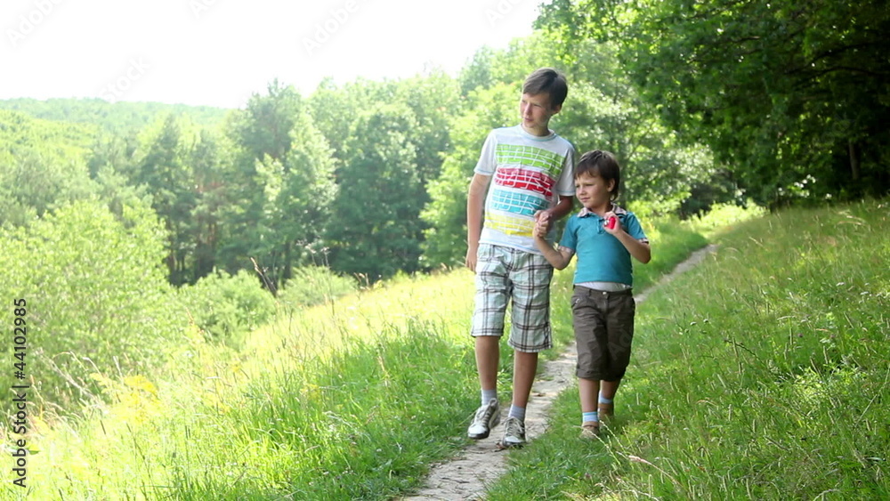 Boys in forest Boys in forest