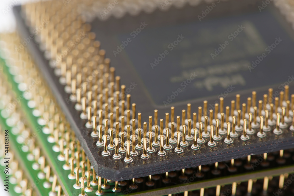 Close up of CPU processors (stack)