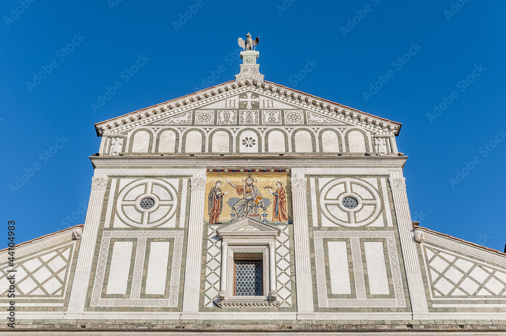 San Miniato al Monte basilica in Florence, Italy.