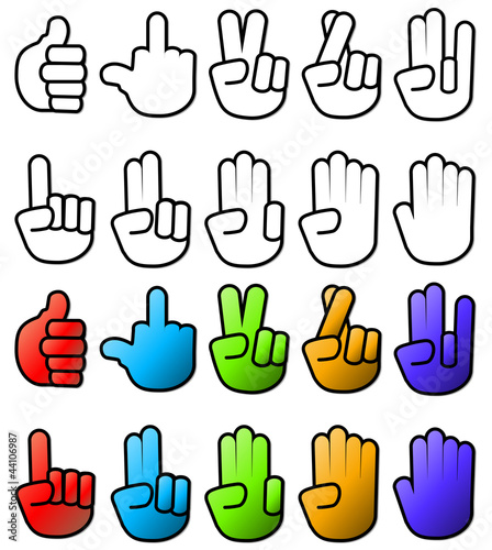 Various Hand SIgn Gesture Icons