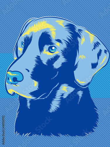 Labrador Dog Pop Art Style