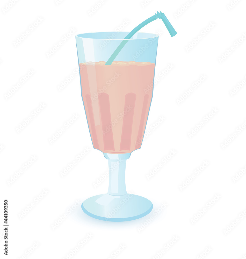 One milkshake vector illustration