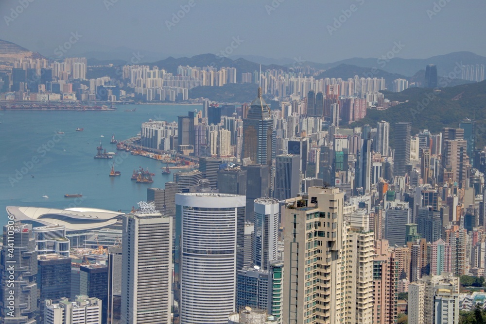 Fototapeta premium widok na Hongkong z victoria peak