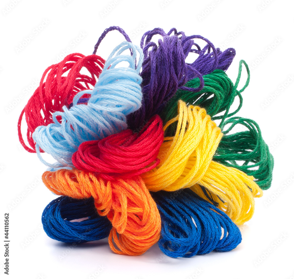 Color threads bunch
