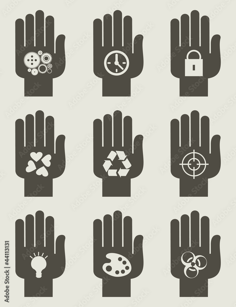 Fototapeta premium Set of hands