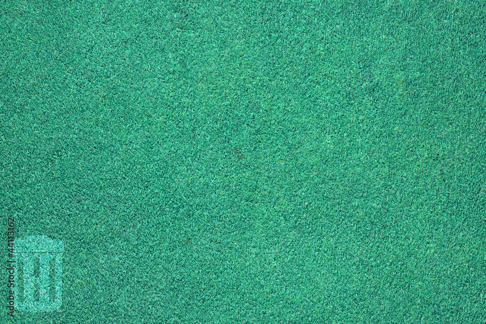 Fototapeta premium Trash on blue grass texture and background