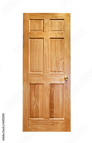 Wooden door isolated