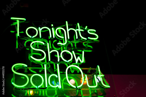 Tonight's Show Sold Out Neon