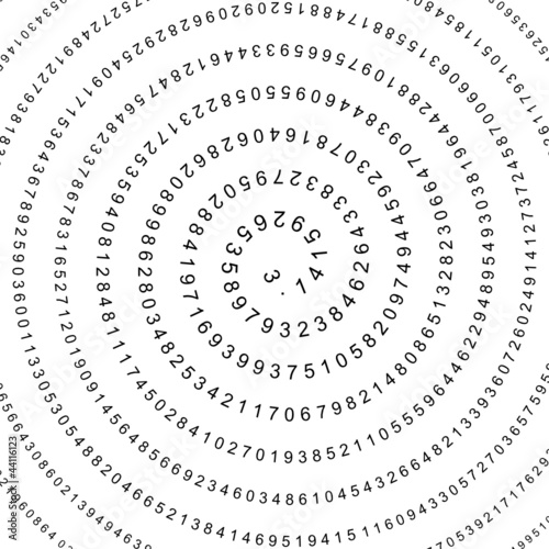 Obraz na płótnie Kreiszahl, Pi, Spirale, Mathematik, Mathe, Infinite, unendlich w salonie