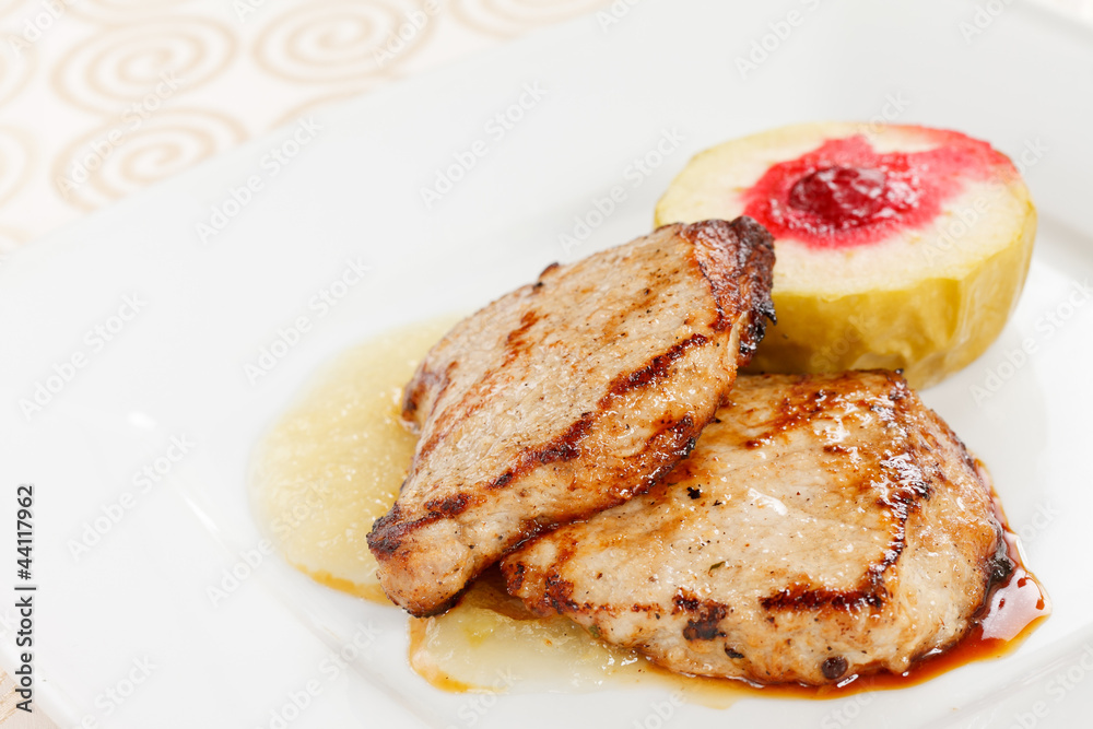 grilled pork with apple grilled pork with apple