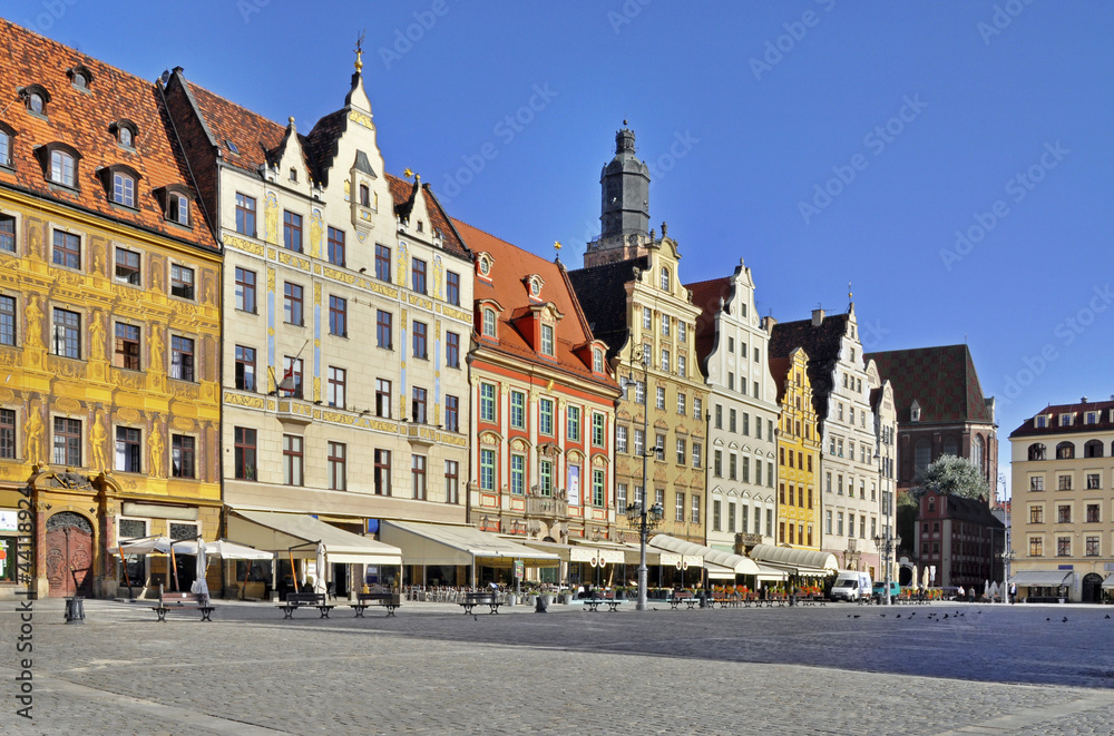 Rynek (Market Square) in Wroclaw, Poland