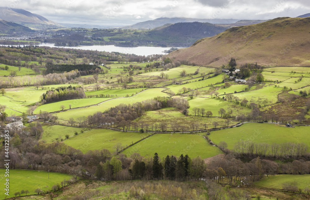 Derwentwater from the ascent of Causey Pike