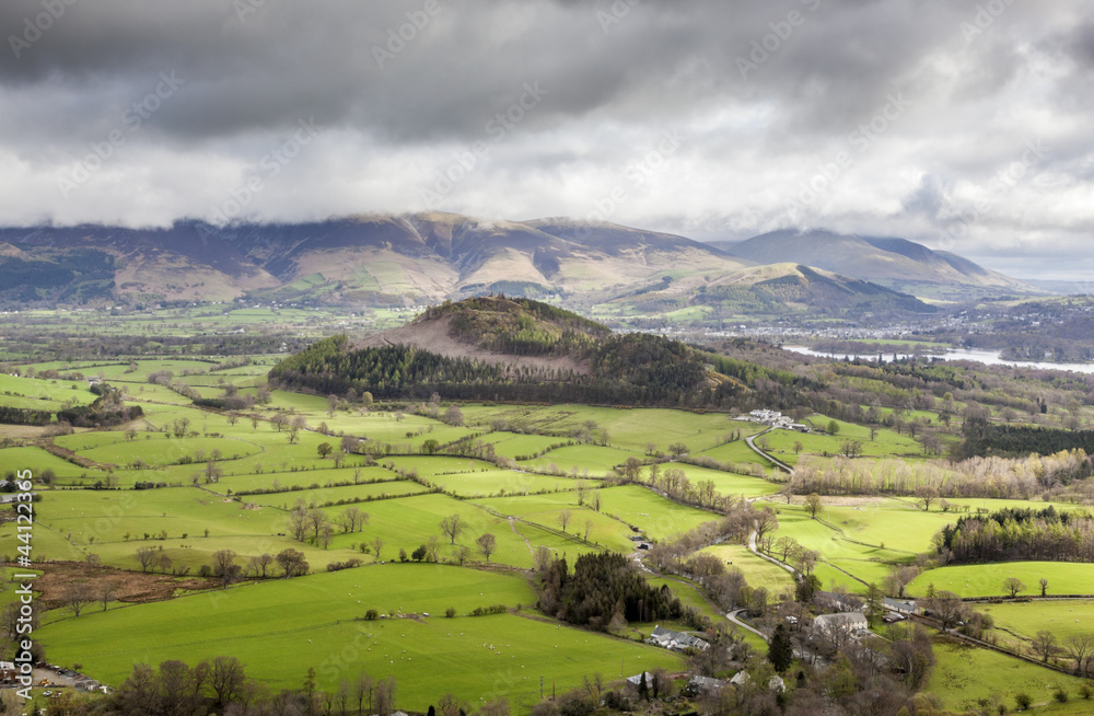 Swinside from the ascent of Causey Pike