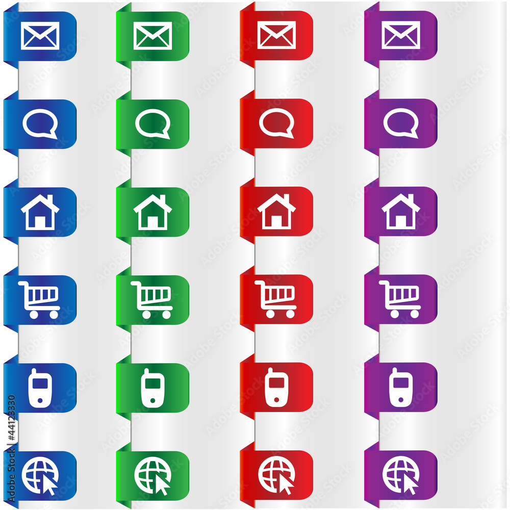 Coloured Web Icons Coloured Web Icons