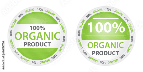100% Organic Product Label in 2 Versions