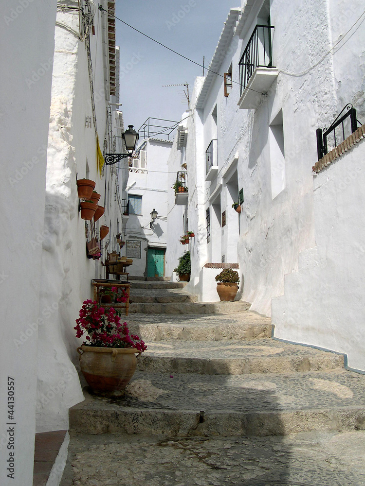Fototapeta premium The Narrow Streets of the Andalucian Village of Frigiliana Spain